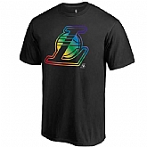 Men's Los Angeles Lakers Fanatics Branded Black Team Pride T-Shirt FengYun,baseball caps,new era cap wholesale,wholesale hats